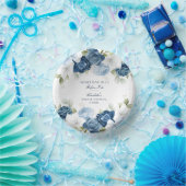 Something Blue Before I Do フローラル ブライダル シャワー ペーパーボウル (パーティー)