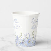 Something Blue Before I Do フローラル ブライダル シャワー 紙コップ (右)