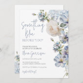 Something Blue Before "I Do"ブライダルシャワー招待状 招待状 (正面/裏面)