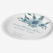 Something Blue Before I Do ブライダルシャワー フラワル ペーパープレート (アングル)