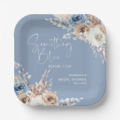 Something Blue Before I Do ブライダルシャワー ペーパープレート (正面)