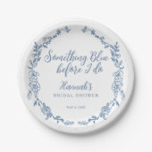 Something Blue Before I Do ブライダルシャワー ペーパープレート (正面)