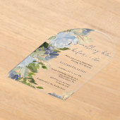 Something Blue Before I Do Arch Bridal Shower  アクリル招待状 (レイダウン)