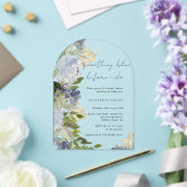 Something Blue Before I Do Arch Bridal Shower  アクリル招待状 (インサイチュ (ウェディング))