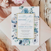 Something Blue Before I Do Blueバラブライダルシャワー 招待状
