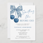 Something Blue Before I Do Blue Bow Bridal Shower 招待状 (正面)