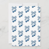 Something Blue Before I Do Blue Bow Bridal Shower 招待状 (裏面)