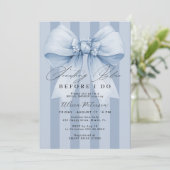 Something blue before I do blue bow bridal shower 招待状 (スタンド正面)