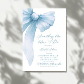 Something Blue Before I Do  Blue Bow Bridal Shower 招待状