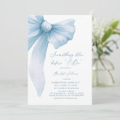 Something Blue Before I Do Blue Bow Bridal Shower 招待状 (スタンド正面)