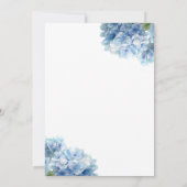 Something Blue Before I Do Blue Hydrangea Bridal 招待状 (裏面)