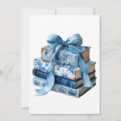 Something Blue Before I Do Bookish Bridal Shower  招待状 (裏面)