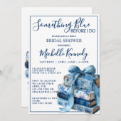 Something Blue Before I Do Bookish Bridal Shower  招待状 (正面/裏面)