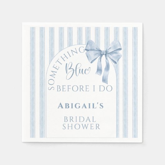 Something Blue Before I Do Bow スタンダードカクテルナプキン (正面)