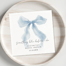 Something Blue Before I Do Bow Bridal Shower スタンダードカクテルナプキン