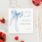 Something Blue Before I Do Bow Bridal Shower スタンダードランチョンナプキン (インサイチュ)