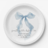 Something Blue Before I Do Bow Bridal Shower ペーパープレート (正面)