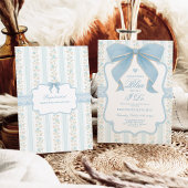 Something Blue Before I Do Bow Bridal Shower 招待状