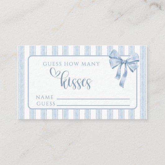 Something Blue Before I Do Bow Guess Kisses エンクロージャーカード (正面)