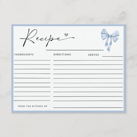 Something Blue Before I Do Bow  Request エンクロージャーカード (正面)