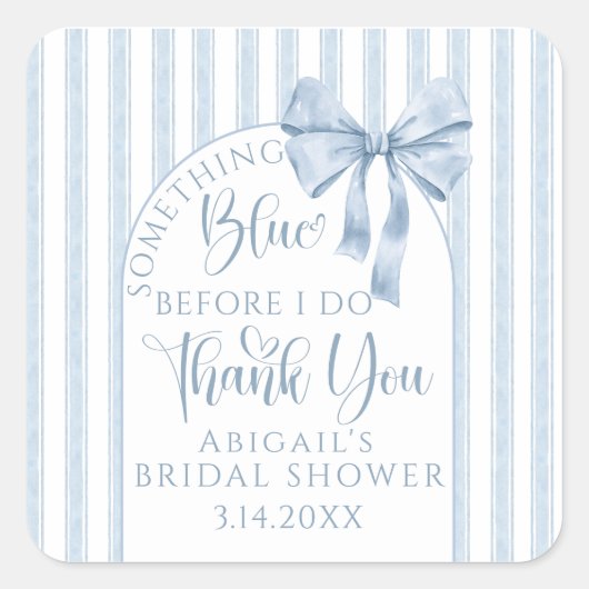 Something Blue Before I Do Bow Thank you スクエアシール (正面)