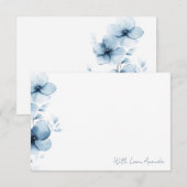 Something Blue Before I Do Bridal Shower サンキューカード (正面/裏面)