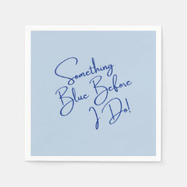 Something Blue Before I Do Bridal Shower スタンダードカクテルナプキン
