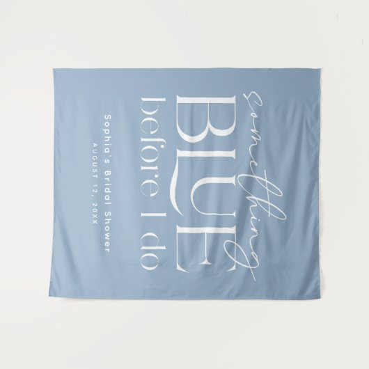 Something Blue Before I Do Bridal Shower タペストリー (正面(横))