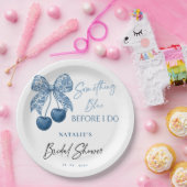 Something Blue Before I Do Bridal Shower ペーパープレート (パーティー)