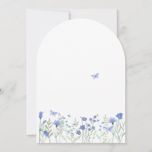 Something Blue Before I Do Bridal Shower Arch 招待状 (裏面)