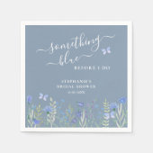 Something Blue Before I Do Bridal Shower Blue スタンダードカクテルナプキン (正面)