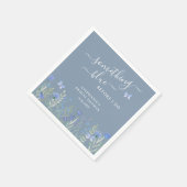 Something Blue Before I Do Bridal Shower Blue スタンダードカクテルナプキン (角)