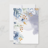 Something Blue Before I Do Bridal Shower Floral サンキューカード (裏面)