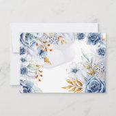 Something Blue Before I Do Bridal Shower Floral サンキューカード (裏面)