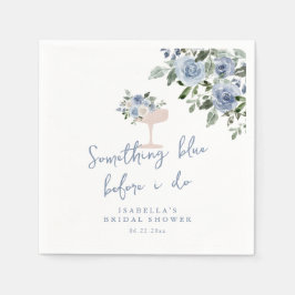Something Blue before I do bridal shower napkins スタンダードカクテルナプキン