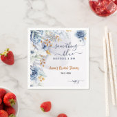 Something Blue Before I Do Bridal Shower Party スタンダードカクテルナプキン (インサイチュ)
