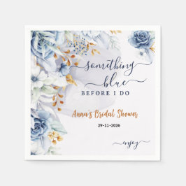 Something Blue Before I Do Bridal Shower Party スタンダードカクテルナプキン