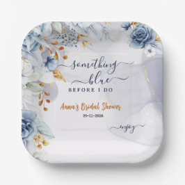 Something Blue Before I Do Bridal Shower Party ペーパープレート