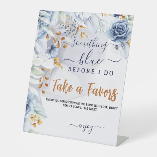 Something Blue Before I Do Bridal Shower Party 台座サイン (正面)