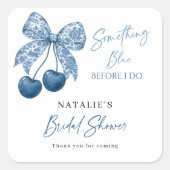 Something Blue Before I Do Bridal Shower Stickers スクエアシール (正面)