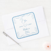 Something Blue Before I Do Elegant Bridal Shower  スクエアシール (封筒)