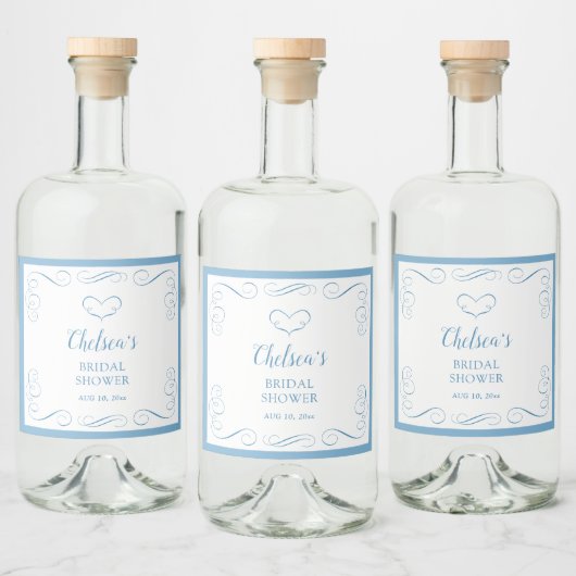 Something Blue Before I Do Elegant Bridal Shower リキュールボトルラベル (ボトル)
