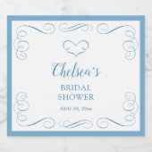Something Blue Before I Do Elegant Bridal Shower リキュールボトルラベル (シングルラベル)