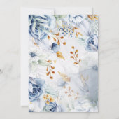 Something Blue Before I Do Elegant Bridal Shower 招待状 (裏面)