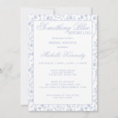 Something Blue Before I Do Elegant Bridal Shower 招待状 (正面)