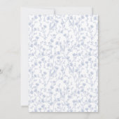 Something Blue Before I Do Elegant Bridal Shower 招待状 (裏面)