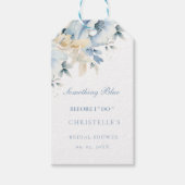 Something blue before i do floral Bridal shower ギフトタグ (正面)