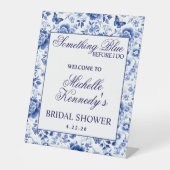 Something Blue Before I Do Floral Bridal Shower  台座サイン (正面)