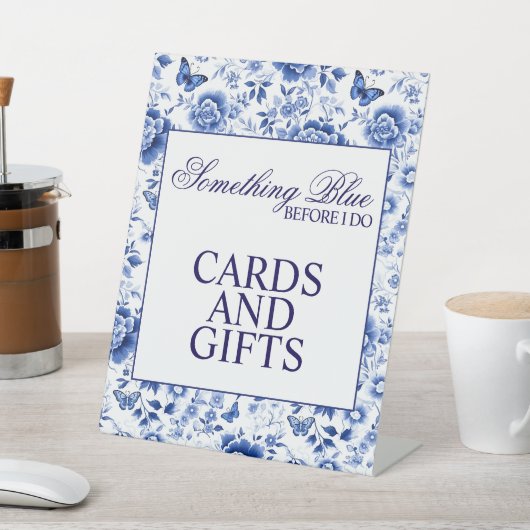 Something Blue Before I Do Floral Bridal Shower  台座サイン (インサイチュ)