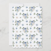 Something Blue Before I Do Floral Bridal Shower 招待状 (裏面)